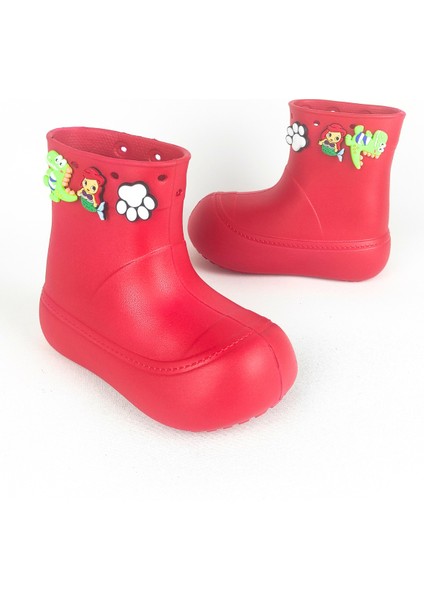 DivaÇizme Kırmızı Çocuk Yağmur Çizmesi-Botu - Su Geçirmez indirimleri