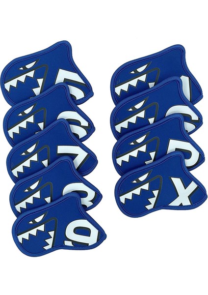 9x Golf Demir Kapak Seti Numara Etiketli Trendy Suya Dayanıklı Koruyucu Golf Mavisi (Yurt Dışından) indirimleri