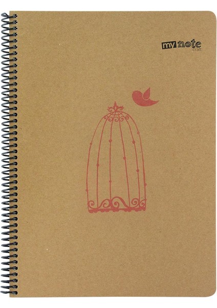 My Note Kraft Defter A4 120 Yaprak Çizgisiz