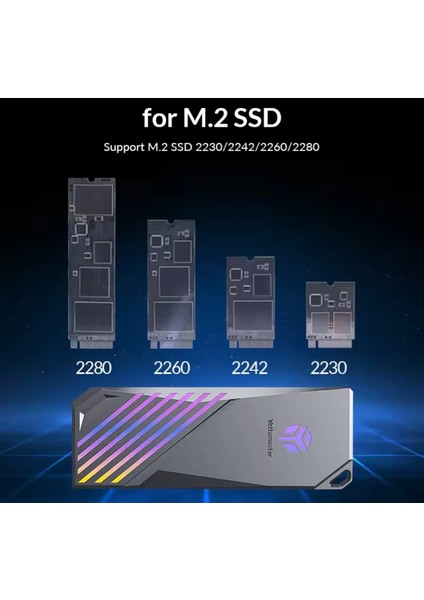 M.2 Nvme Sata Ssd Kutusu 2230/2242/2262/.2280 Çift Protokol 10Gbps Nvme PcıLe 5Gbps Sata Ngff Kutusu