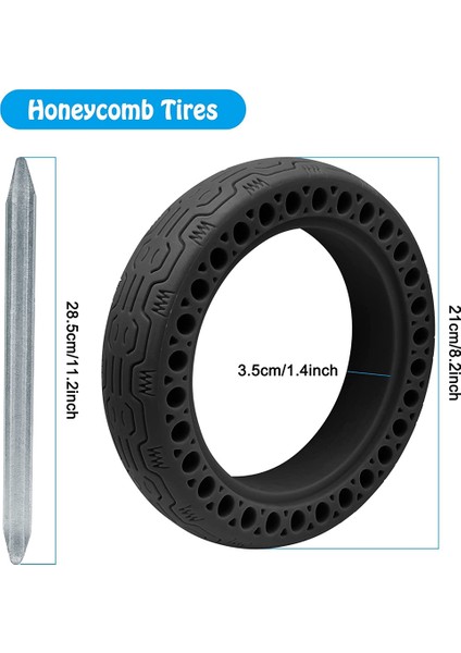 Elektrikli Scooter Lastikleri M365 / V2 Için Petek Yedek Lastikler, 8,5 Inç Katı Lastik (Yurt Dışından) modelleri