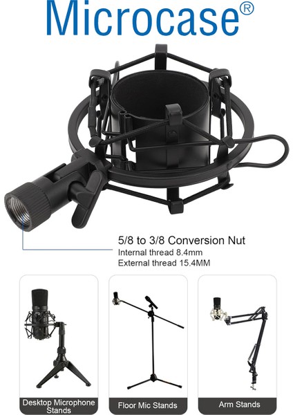 Yayın Stüdyo İçin Mikrofon Tutucu Plastik Shock Mount - AL4725
