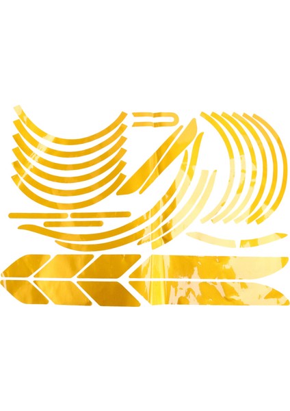 1 Takım Yansıtıcı Çıkartmalar Scooter Serisi Kickscooter Katlanabilir Çıkartmalar Için Tam Set Çıkartmalar (Sarı) (Yurt Dışından)