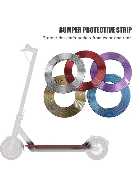 2 Metre Scooter Vücut Anti-Çarpışma Şerit Elektrikli Scooter Tampon Koruyucu Şerit Kaykay Dekoratif Şerit (Yurt Dışından)