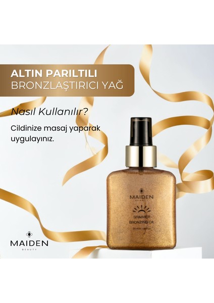 Yoğun Bronzlaştırma Etkili Altın Parıltılı Bronzlaştırıcı Yağ 100 ml modelleri