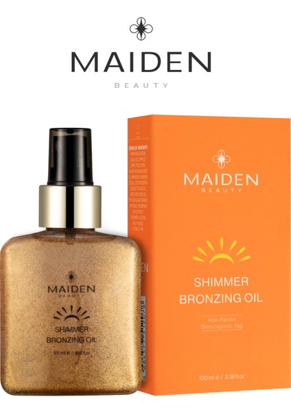 Yoğun Bronzlaştırma Etkili Altın Parıltılı Bronzlaştırıcı Yağ 100 ml
