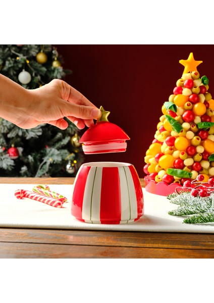 New Year Yılbaşı Candy Stripe Saklama Kabı 470 ml fiyatları