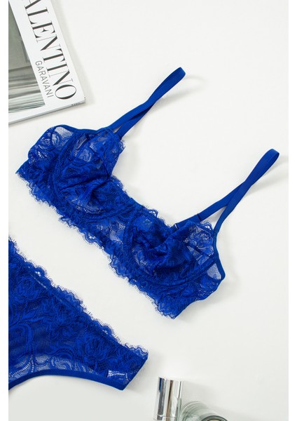 Anna Dantel Balenli Kapsız Külotlu Sütyen Takım modelleri