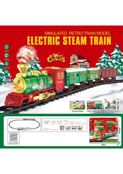 Oyuncak Buharlı Yılbaşı Treni Noel Treni