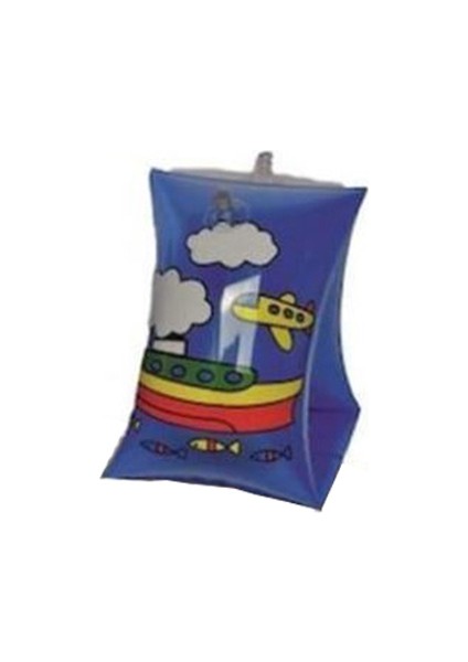 Gemi Desenli Şişme Kolluk Mavi 30X15 cm
