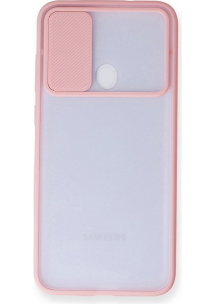 Samsung Galaxy M11 Kılıf Palm Buzlu Kamera Sürgülü Silikon - Pembe 13