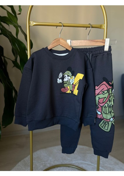 Antrasit Gri Mickey ve Arkadaşları Eşofman Takımı