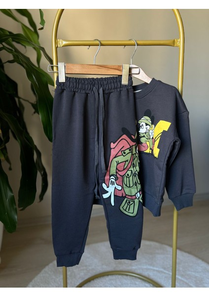 Antrasit Gri Mickey ve Arkadaşları Eşofman Takımı modelleri