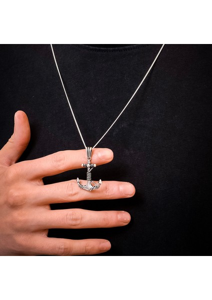 Gümüş Çapa Kolye 925 Ayar Gümüş Çapa Figürlü Erkek Kolye fiyatları