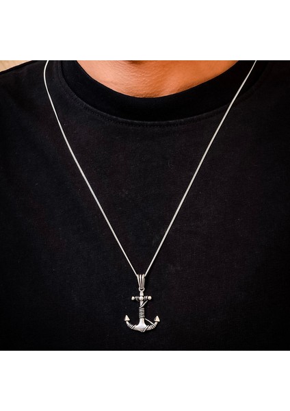 Gümüş Çapa Kolye 925 Ayar Gümüş Çapa Figürlü Erkek Kolye fırsatları