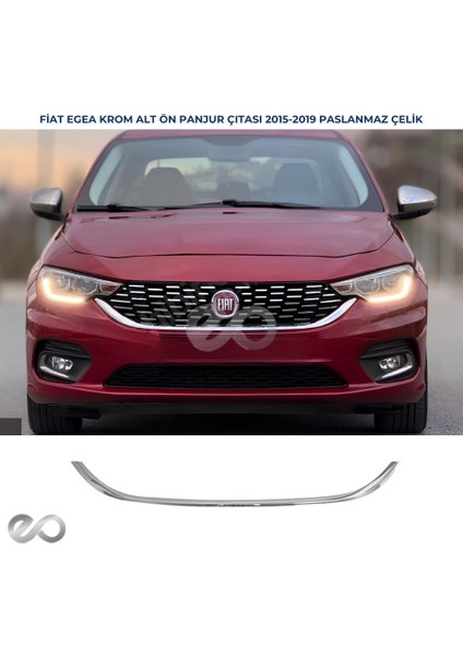 Fiat Egea Krom Ön Alt Panjur Çıtası Hb - Sd 2015 - 2019 Paslanmaz Çelik