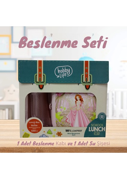 Pembe Çocuk Beslenme Kabı Set*içme Şişesi´le* Kız Çocuk*bölmeli*bölmeli Beslenme Kutusu fiyatları