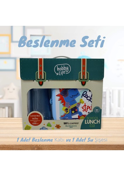 Mavi Çocuk Beslenme Kabı Set*içme Şişesi´le* Erken Çocuk*bölmeli*bölmeli Beslenme Kutusu modelleri