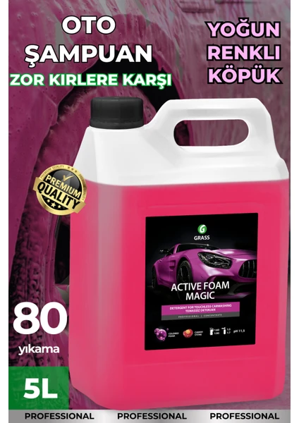 Active Foam Magıc 6kg Renkli Köpük Fırçasız Oto Yıkama Şampuanı