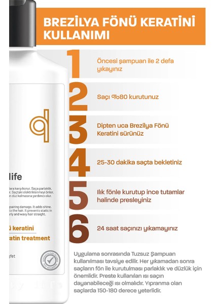 Ql Brezilya Fönü Keratini Kalıcı Saç Düzleştirici 300 ml