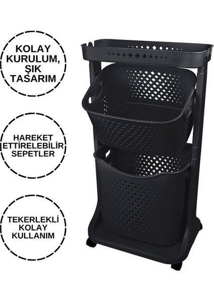 Kat Kat Sepet Tekerlekli Taşınabilir Organizer Düzenleyici modelleri