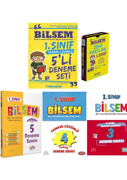 1. Sınıf BİLSEM Deneme Sınavı ve Zeka Kartları Seti