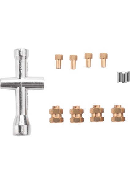 4 Adet Pirinç Genişletilmiş 7mm Altıgen Tekerlek Birleştirici 4mm Genişletilmiş Eksenel SCX24 90081 1/24 Rc Paletli Araba Yükseltme Parçaları (Yurt Dışından)