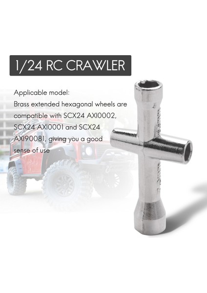 4 Adet Pirinç Genişletilmiş 7mm Altıgen Tekerlek Birleştirici 4mm Genişletilmiş Eksenel SCX24 90081 1/24 Rc Paletli Araba Yükseltme Parçaları (Yurt Dışından)