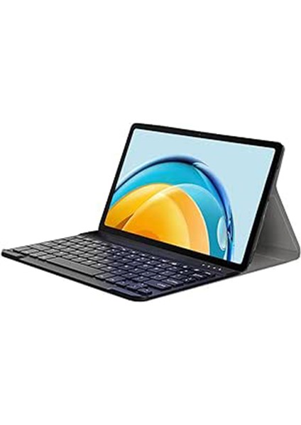 Samsung Galaxy Tab S10 Plus SM-X820 12.4 Inch Tablet Uyumlu Bluetooth Klavyeli Standlı Kılıf - Bkk4