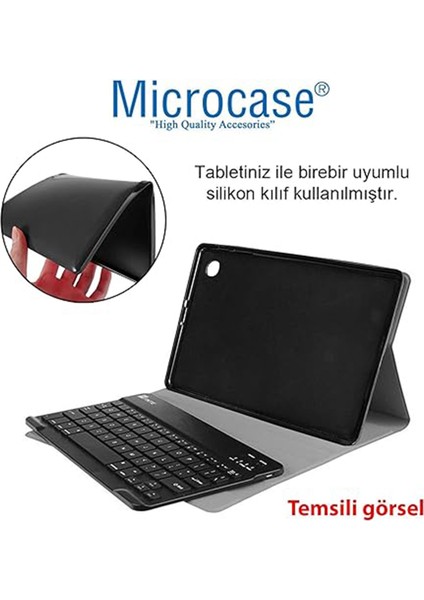 Samsung Galaxy Tab S10 Plus SM-X820 12.4 Inch Tablet Uyumlu Bluetooth Klavyeli Standlı Kılıf - Bkk4