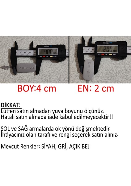 Audi Airbag Arma Yazı (Sol-Bej) - Audi Tavan Airbag Kapağı 8K0868172 fiyatları