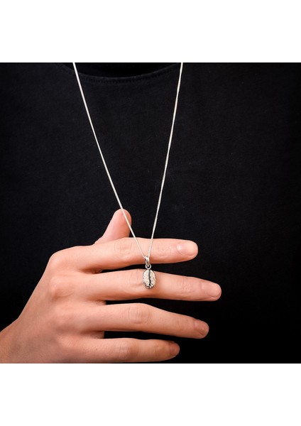 Gümüş Kahve Çekirdeği Kolye 925 Ayar Gümüş Kahve Çekirdeği Figürlü Unisex Kolye fiyatları