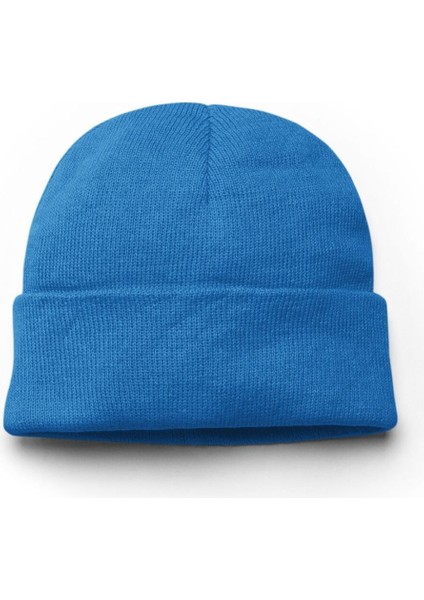 Unisex Düz Basic Katlamalı Kışlık Pamuk Yün Bere