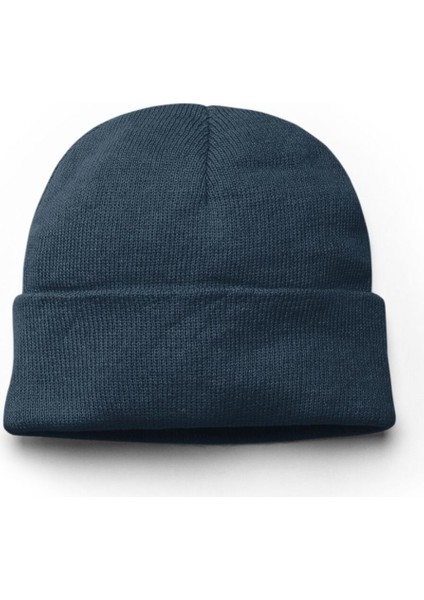 Unisex Düz Basic Katlamalı Kışlık Pamuk Yün Bere