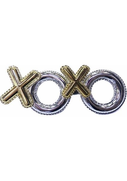 Gümüş Renk Xoxo Yazılı Parti Gözlüğü