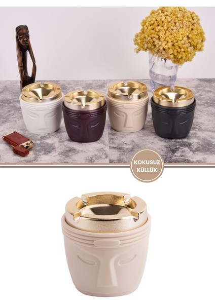 King Kokusuz Gold Küllük, Kokusuz Dumansız Yuvarlak Küllük Antrasit fırsatları