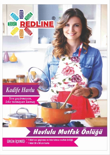 Nivemeshome Gri Kadife Havlulu Mutfak Önlüğü