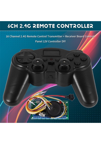 16 Kanal 2.4g Uzaktan Kumanda Verici + Alıcı Kartı Paneli 12V Kontrol Cihazı Dıy Rc Araba/gemi/ekskavatör Için (Yurt Dışından)