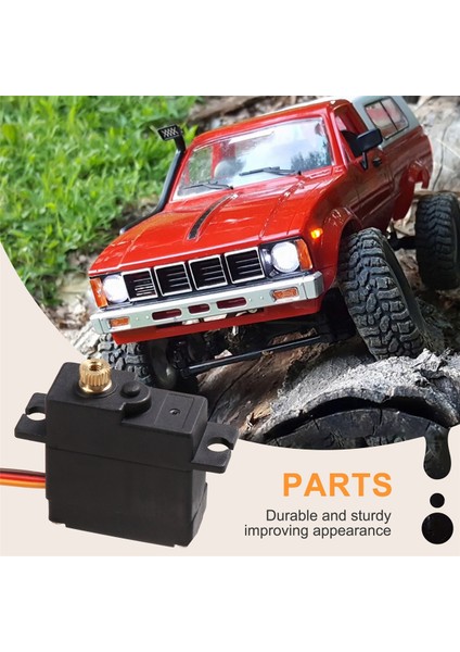 17G Metal Gear Servo ve Direksiyon Bağlantı Çubuğu Montaj Seti C14 C24 1/16 Rc Araba Yükseltme Parçaları Aksesuarları (Yurt Dışından)