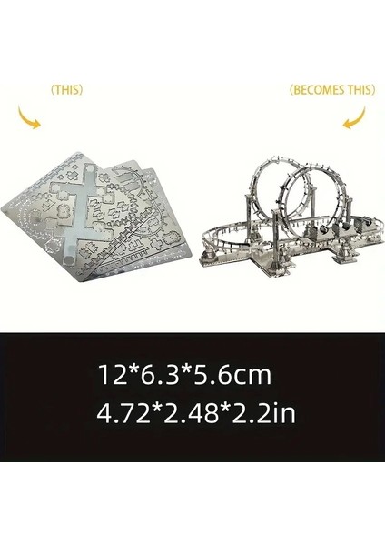 Roller Coaster 3D Metal Maket Bulmaca Puzzle Modeli Kitleri Dıy 14+ Yaş 80 Parça fiyatları