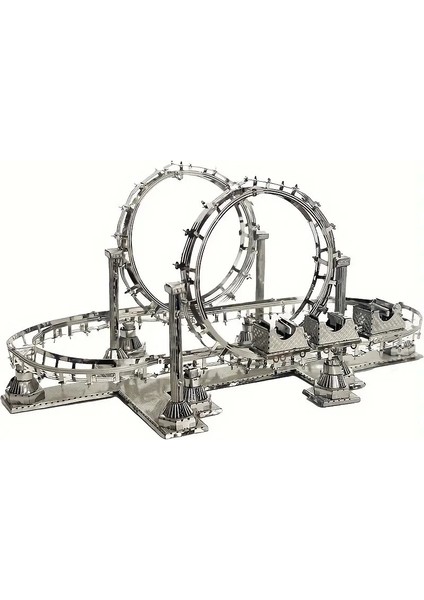 Roller Coaster 3D Metal Maket Bulmaca Puzzle Modeli Kitleri Dıy 14+ Yaş 80 Parça modelleri