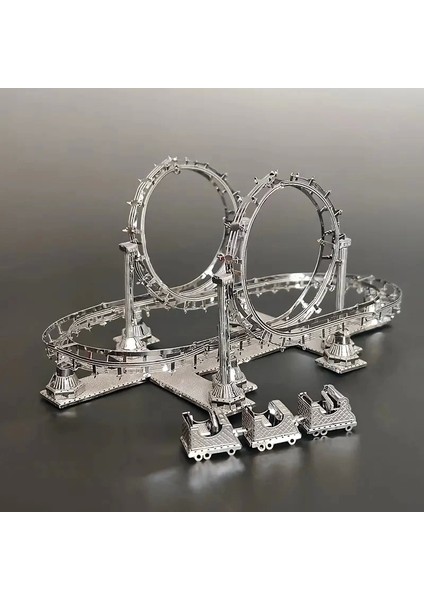 Roller Coaster 3D Metal Maket Bulmaca Puzzle Modeli Kitleri Dıy 14+ Yaş 80 Parça fırsatları