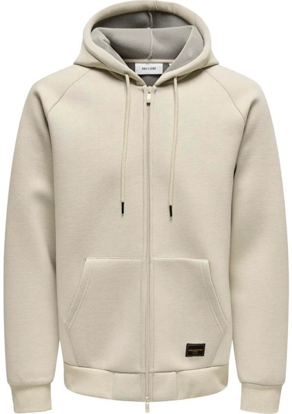 Bobbey Scuba Full Zıp Hoodıe Krem Erkek Sweatshirt 22031823