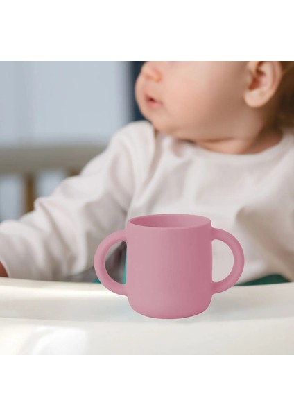 Silikon Kulplu Mini Bardak 4+ay-pembe