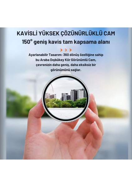 Full View-Vision 2 Adet Araç Kör Nokta Aynası Geniş Açılı Geri Görüş Aynası Oto Kör Nokta Aynası
