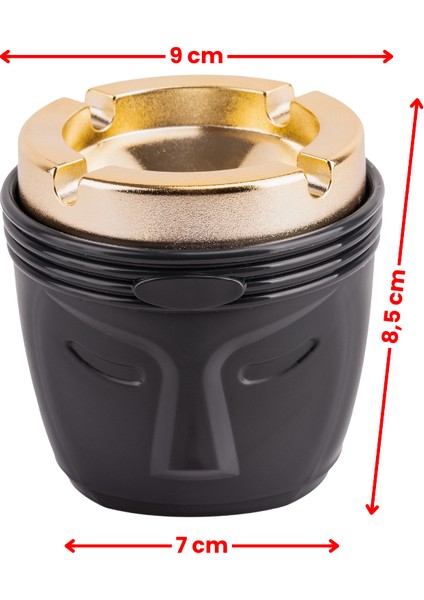 King Kokusuz Gold Küllük, Kokusuz Dumansız Yuvarlak Küllük Antrasit fiyatları