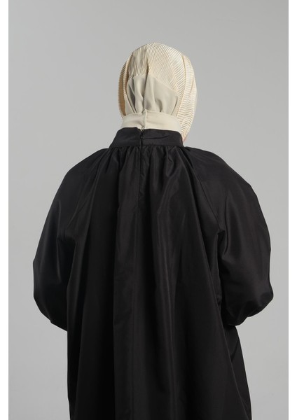 Bej Pratik Hazır Geçmeli Tesettür Eşarp Sandy Arkadan Çıtçıtlı Piliseli Hijab 2406_12