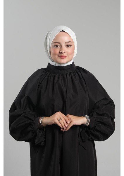Krem Pratik Hazır Geçmeli Tesettür Eşarp Sandy Arkadan Çıtçıtlı Piliseli Hijab 2406_40