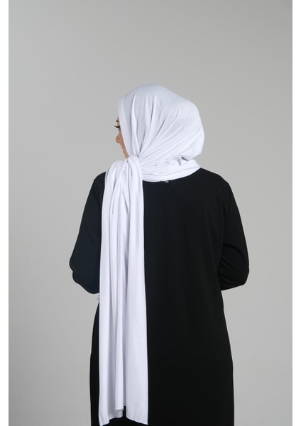 Beyaz Pratik Hazır Geçmeli Şal Viskon Önü Süngerli Penye Şal 2202_42
