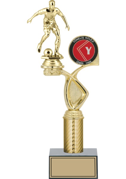 Futbol Figürlü Ödül Kupası-Okul Kupası - Hediye Kupa 33 cm FG015